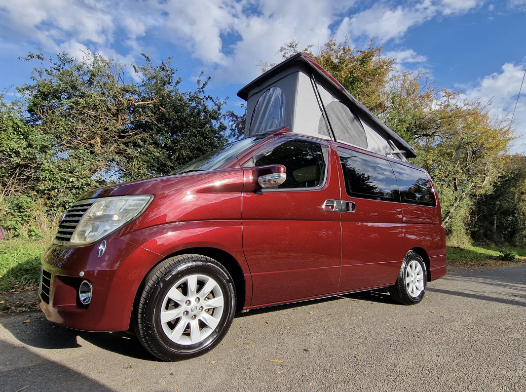 Best campervan conversions | Red Nissan Elgrand
