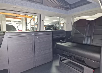Nissan Elgrand Free Spirit Campervan Inside Grey Kitchen