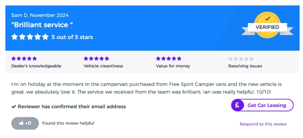 Free Spirit Campervans Experience