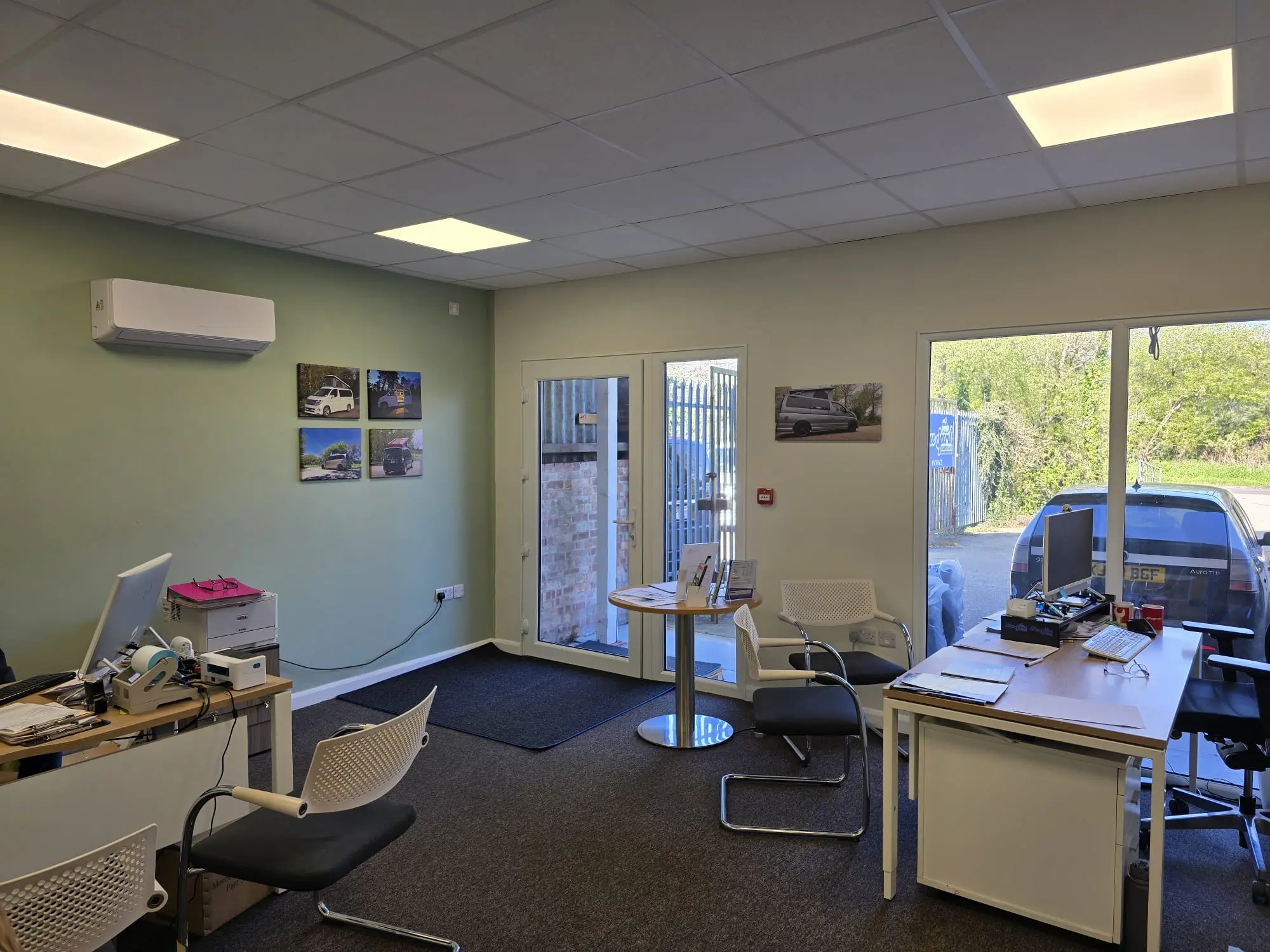 Free Spirit Campervans Showroom Office The office at Free Spirit Campervans near Chichester, West Sussex