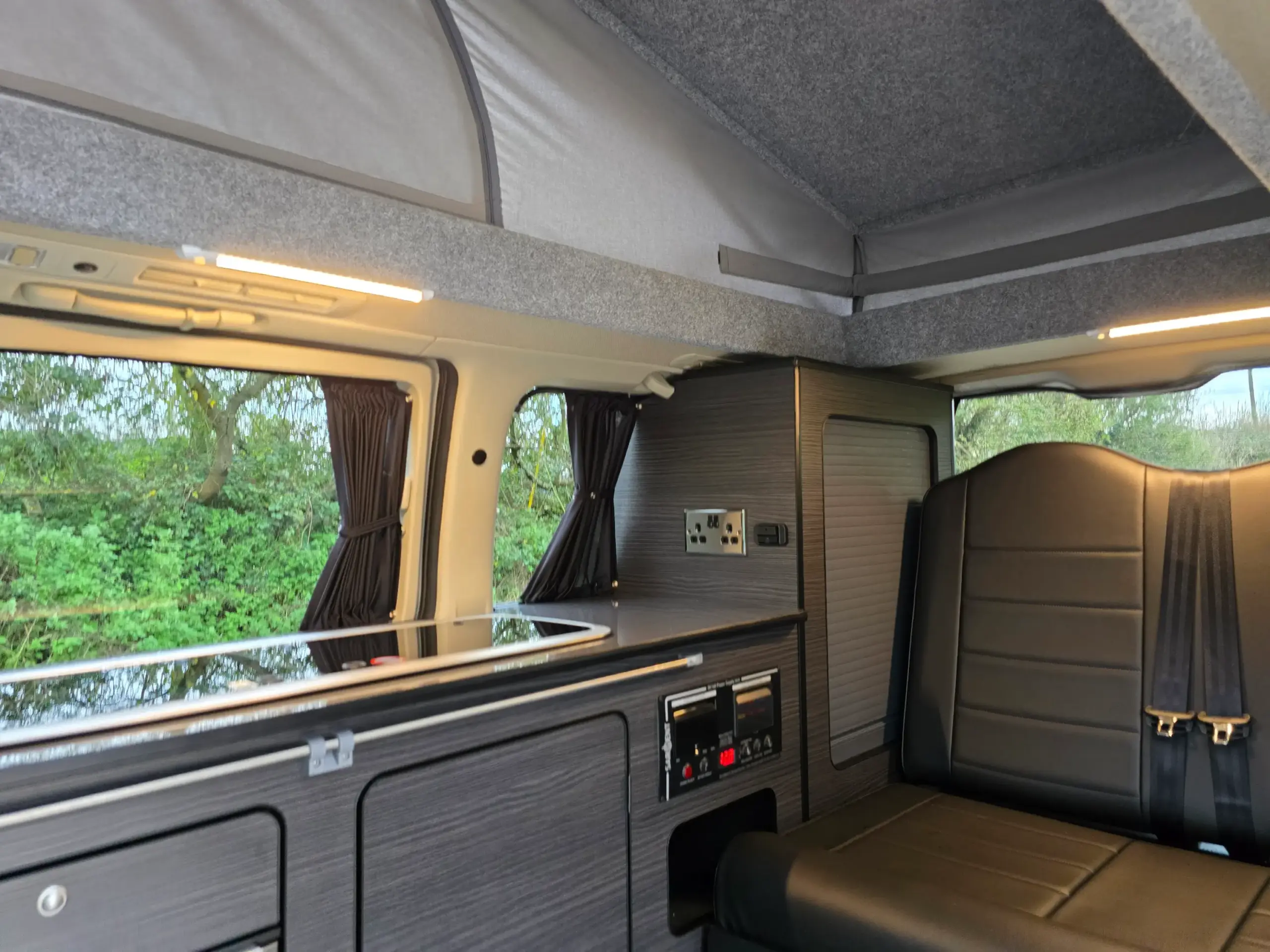 20241031_141457 Nissan Elgrand Free Spirit Campervan Inside Grey Kitchen
